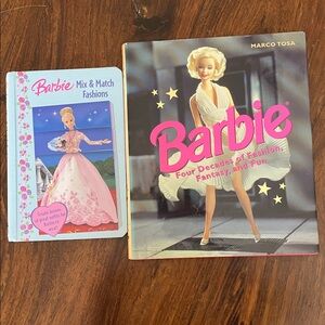 2 BARBIE Books: Barbie Four Decades of Fashion + Barbie Mix & Match Fashions